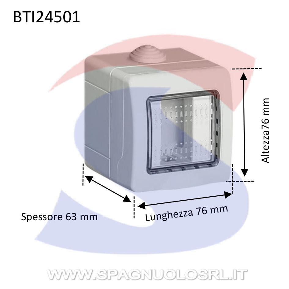 Cassetta portafrutti da esterno 76x76x63 mm 1 posto - BTICINO 24501