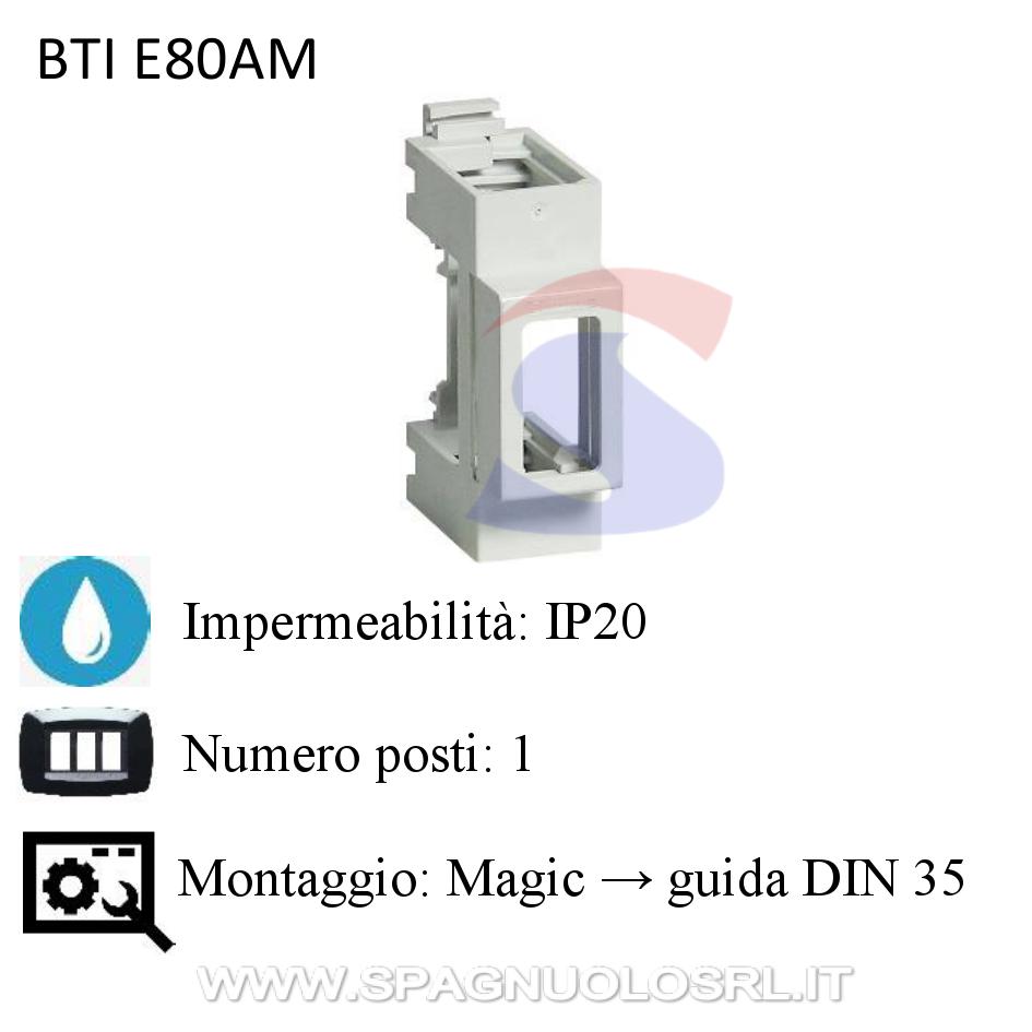 Adattatore 1 modulo per frutti Magic su guida DIN 35 - BTICINO E80AM
