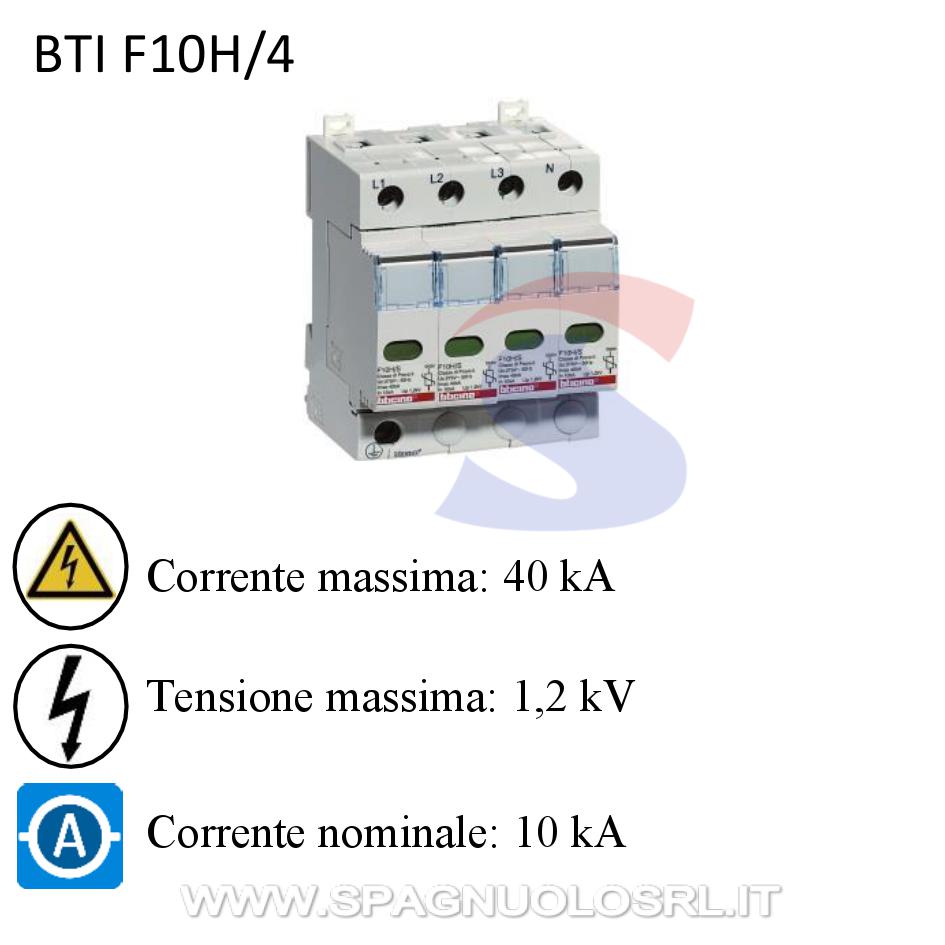 Limitatore di sovratensione 10 kA e tensione massima 1,2 kV - BTICINO F10H/4
