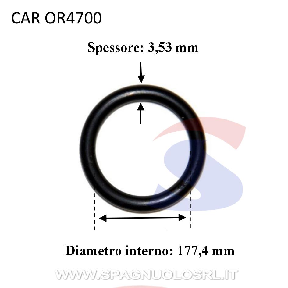O-ring in gomma nitrilica con Ø 177,4 mm e spessore 3,53 mm - CAR OR4700