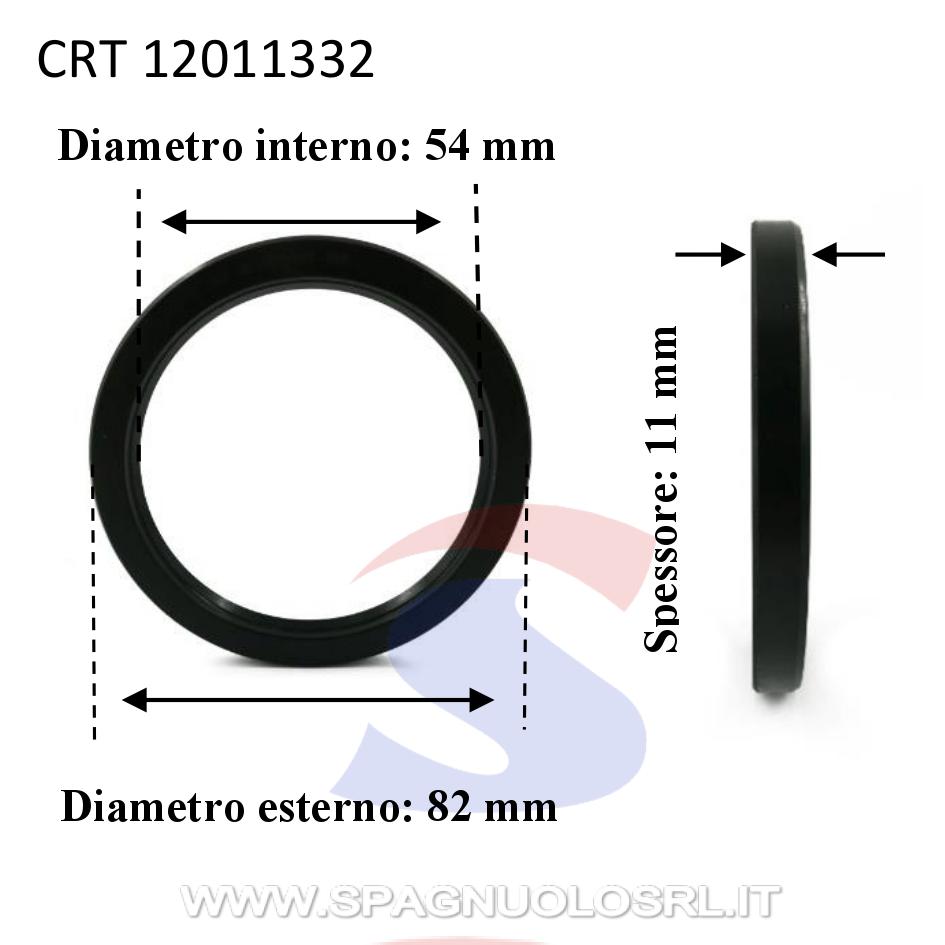 Paraolio con bordo semplice in NBR70 54 x 82 x 11 mm - CORTECO 12011332