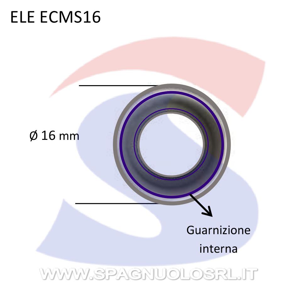 Manicotto IP65 Ø 16mm in Tecnopolimero Grigio RAL7035 - ELETTROCANALI ECMS16