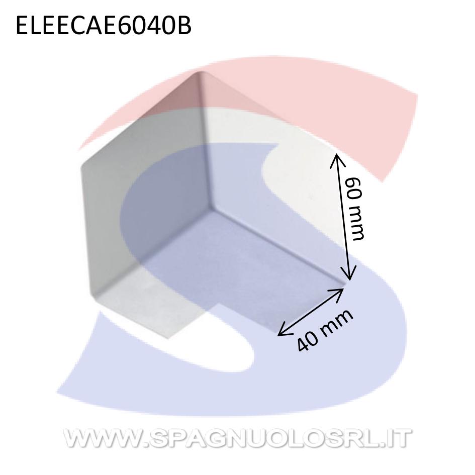 Angolo esterno 60x40 mm Bianco RAL 9001 in PVC - ELETTROCANALI ECAE6040B