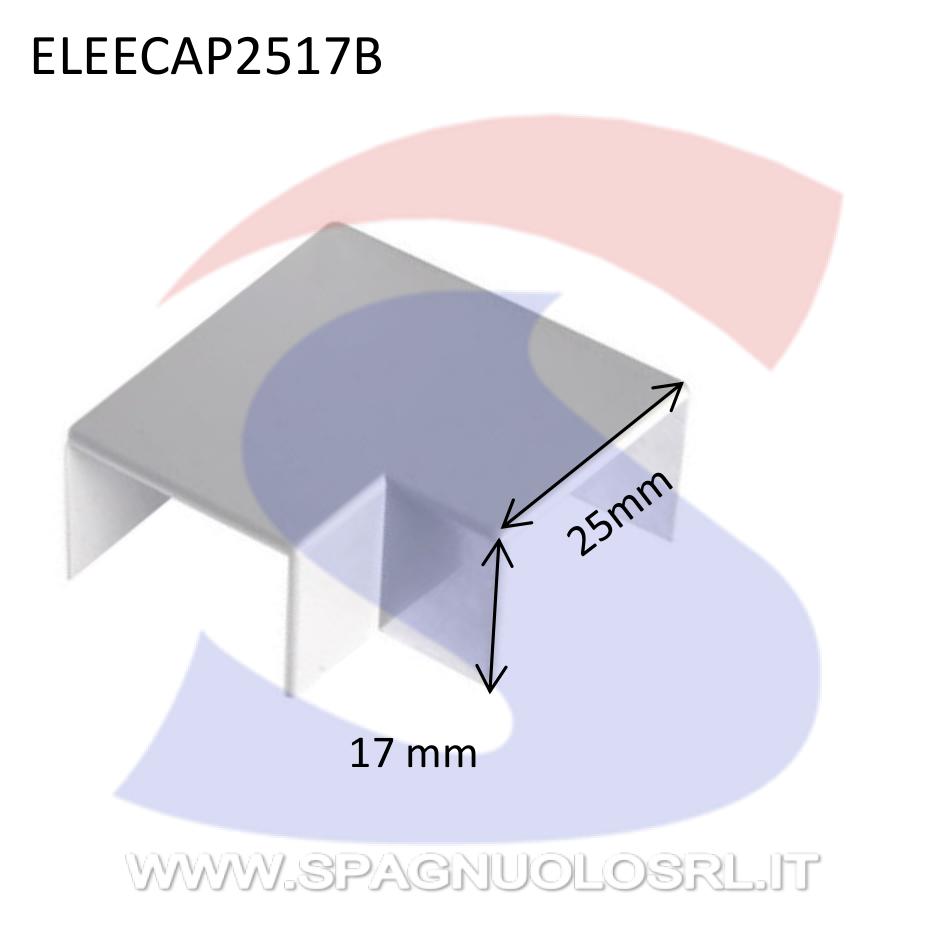 Angolo piano 25X17 Bianco RAL 9001 in PVC - ELETTROCANALI ECAP2517B