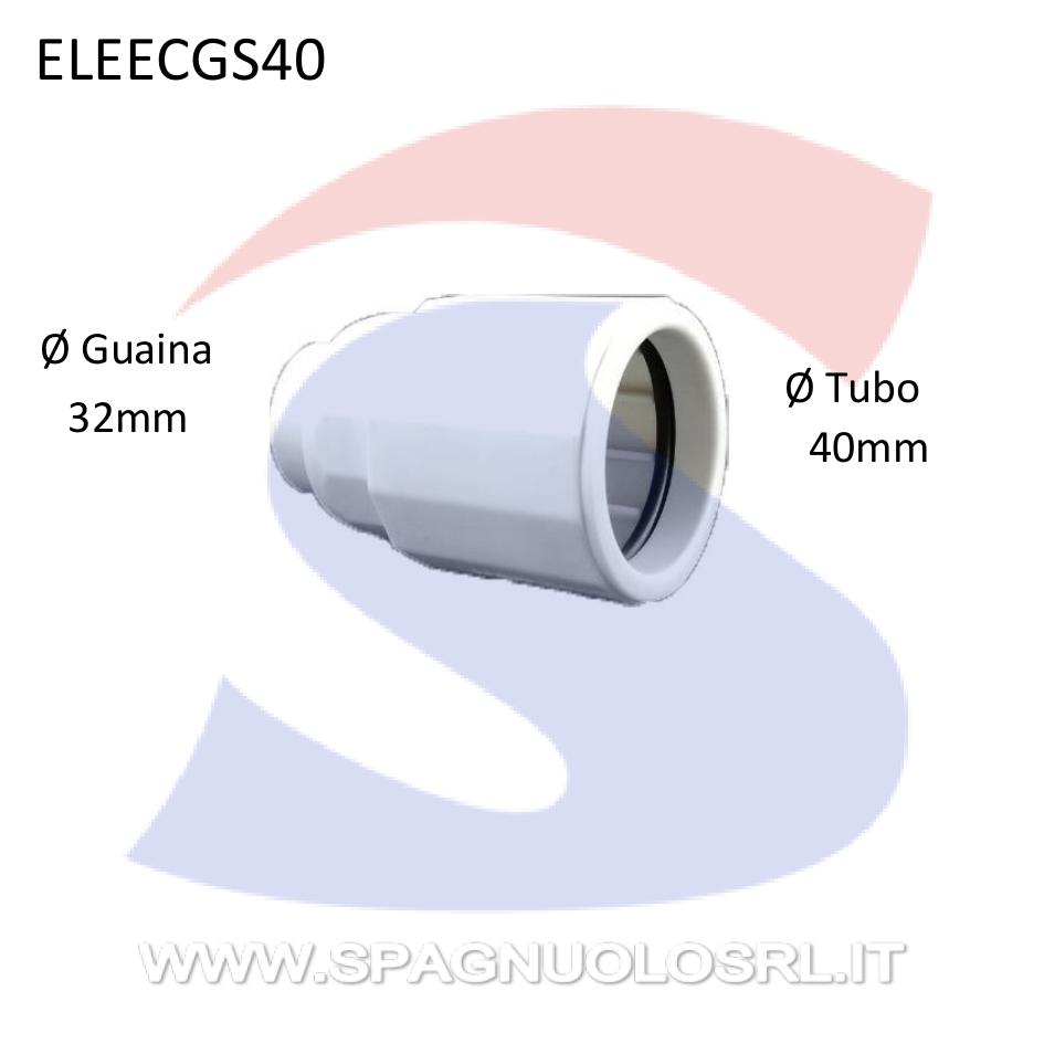 Raccordo Tubo-Guaina IP65 Ø 40-32 mm Grigio RAL7035 - ELETTROCANALI ECGS40