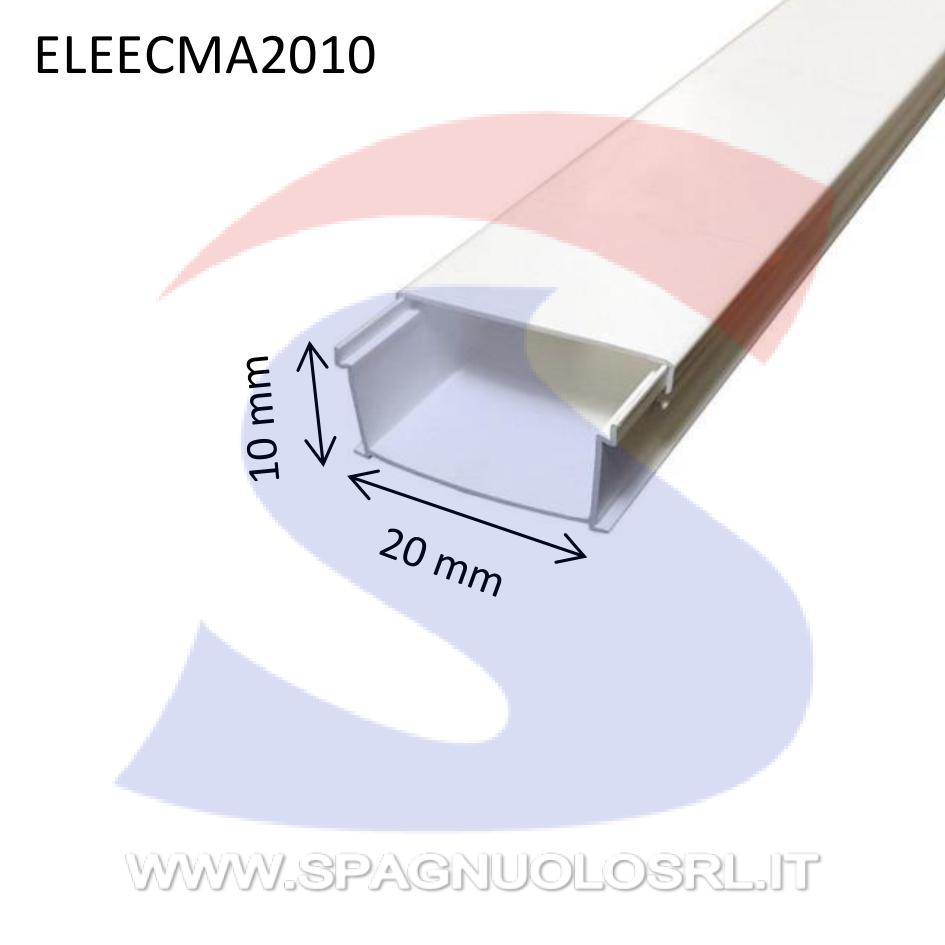 Canale portacavi 15 x 17 mm Bianco RAL 9001 - ELETTROCANALI ECMC1517B