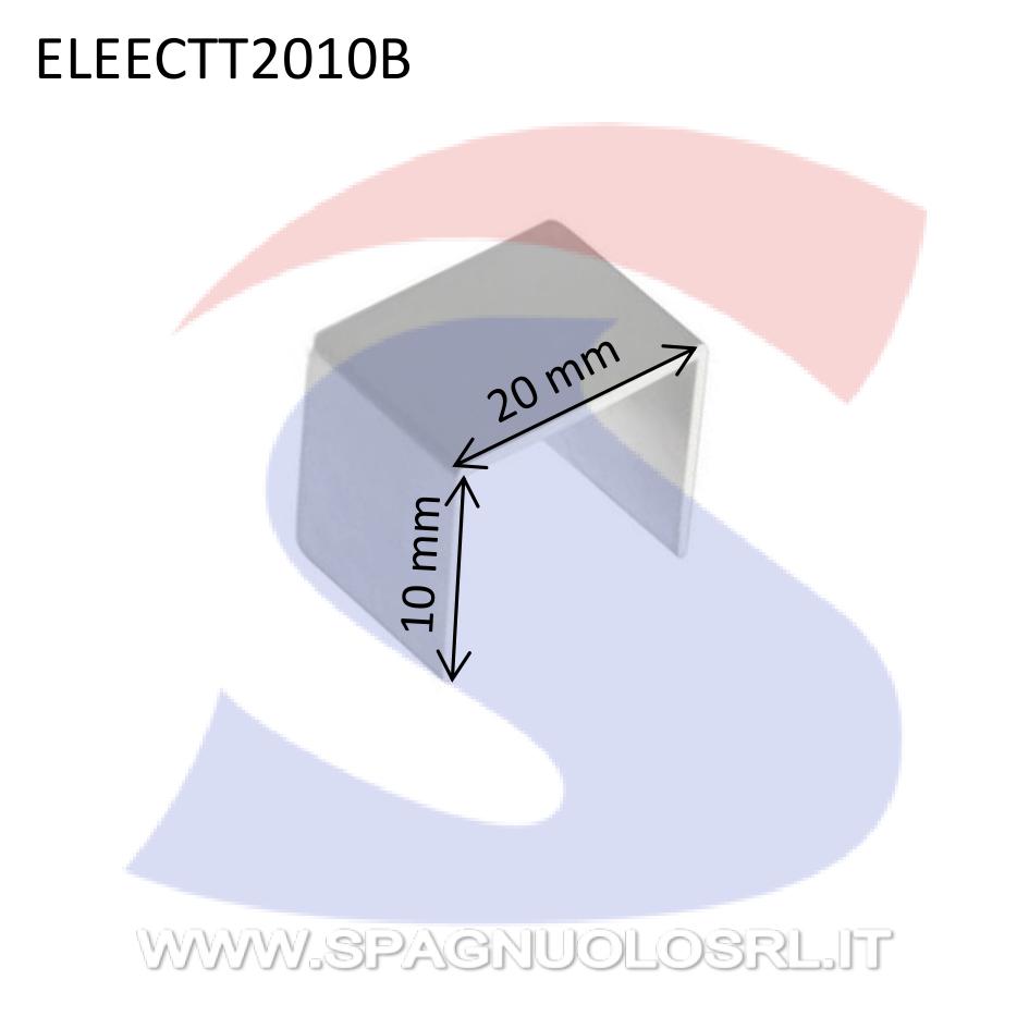 Tappo terminale 20x10 Bianco RAL 9001 in PVC - ELETTROCANALI ECTT2010B