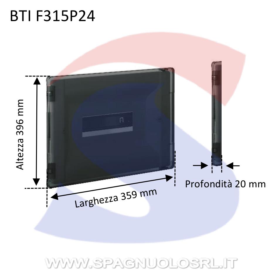 Frontalino in resina termoplastica 24 moduli fumè - BTICINO F315P24