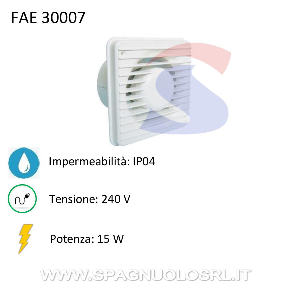 Aspiratore elicoidale da parete da 15 W e 240 V - FAEG 30007