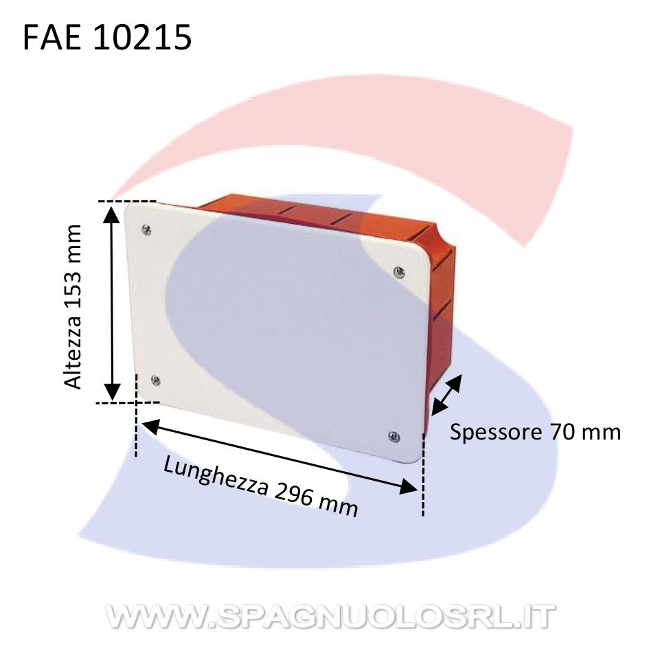 Cassetta di derivazione da incasso 296x153x70 7 moduli - FAEG 10215