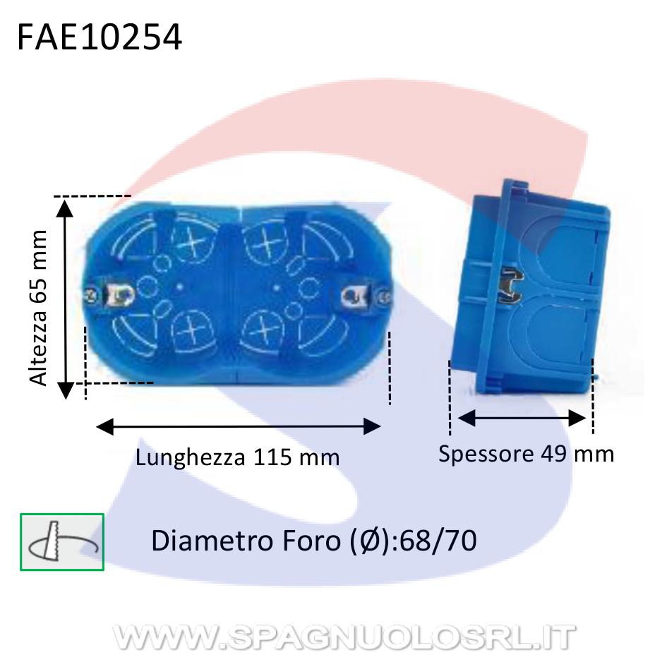 Cassetta portafrutti da incasso 115x65x49mm 4 posti - FAEG 10254