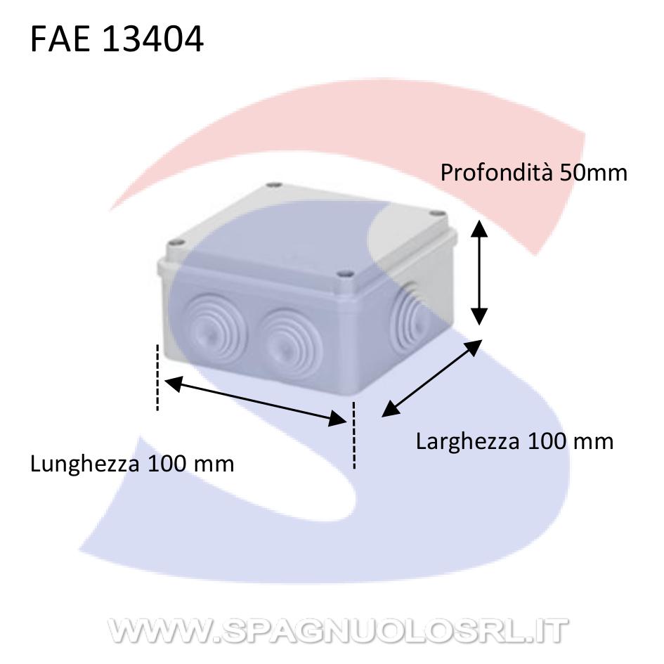 Cassetta di derivazione stagna 100x100X50 mm - FAEG 13404