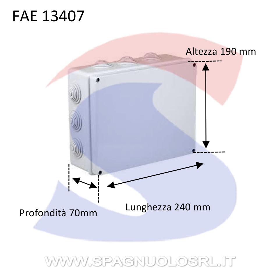 Cassetta di derivazione stagna 240x190X70 mm - FAEG 13407