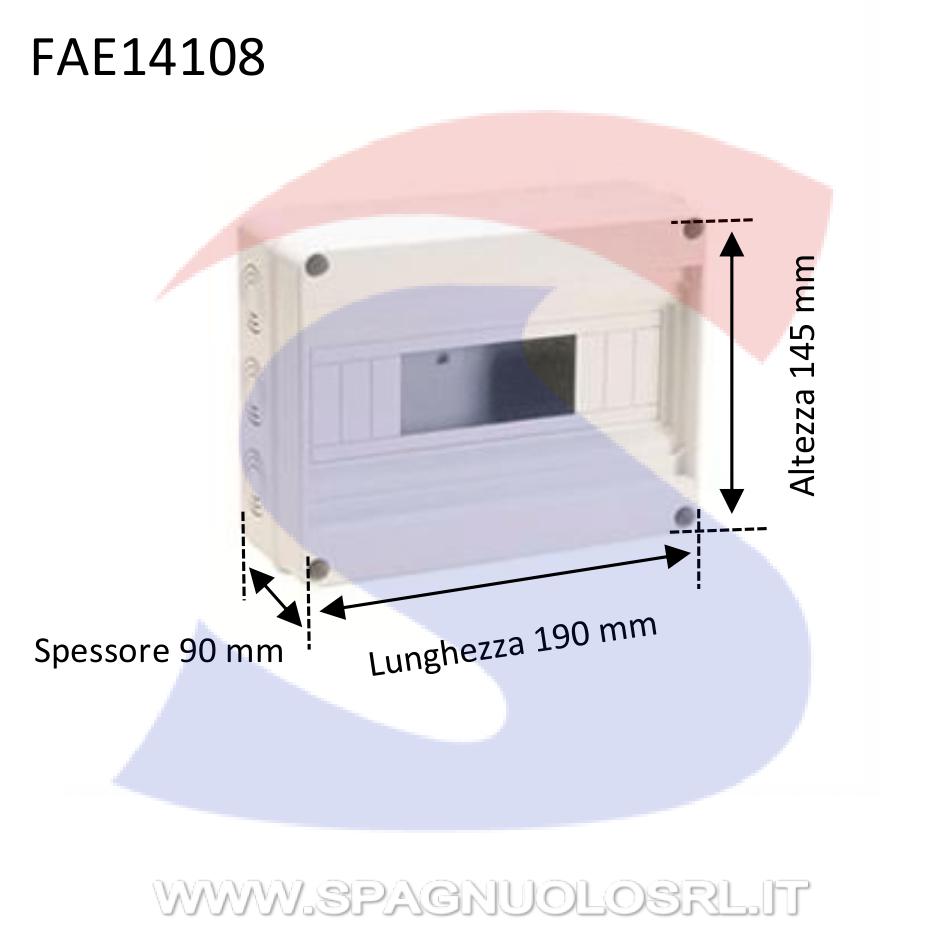 Centralino modulare da esterno 190X145x90 mm 6/8 moduli - FAEG 14108