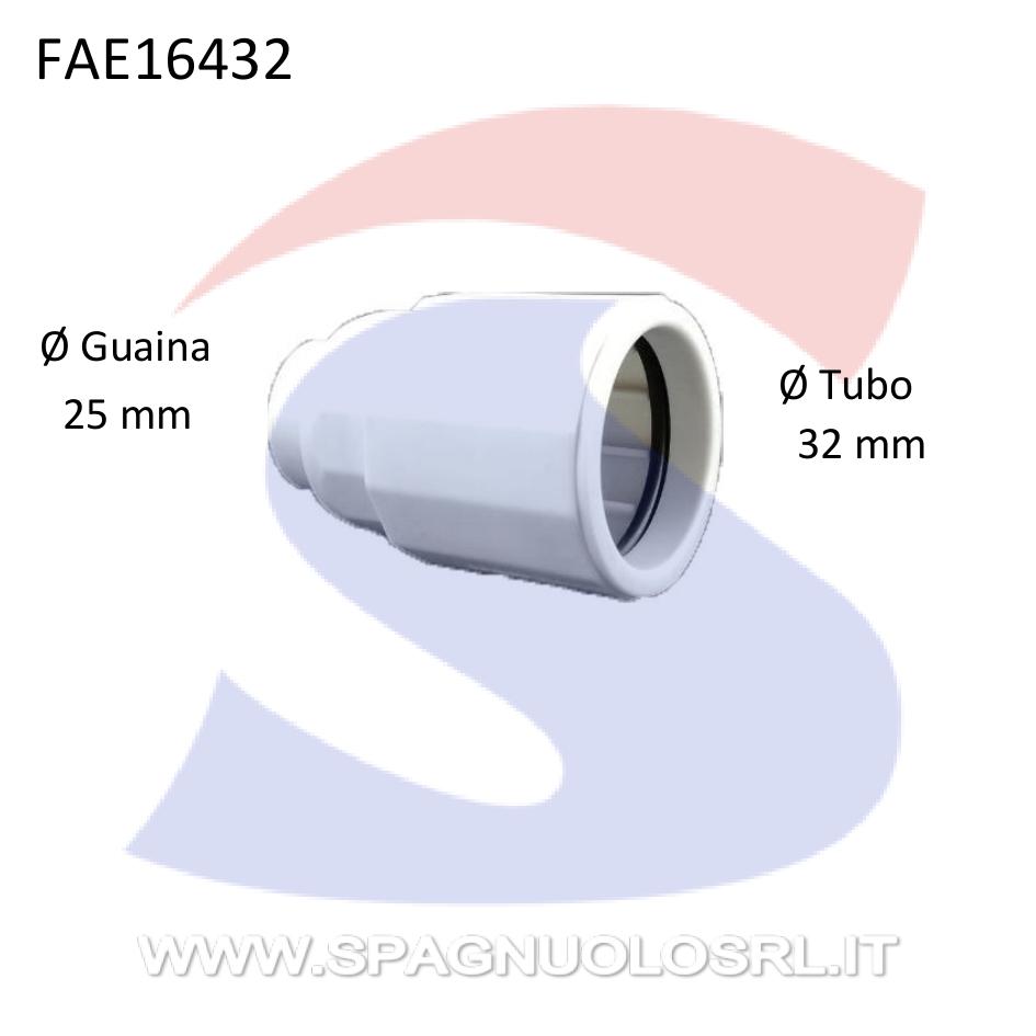 Raccordo Tubo-Guaina IP65 Ø 32-25 mm Grigio RAL7035 - FAEG 16432