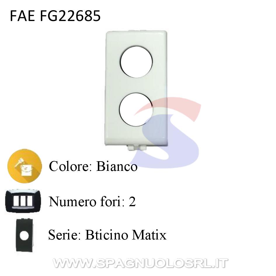 Adattatore 2 fori presa TV+Sat per serie Bticino Matix - FAEG 22685