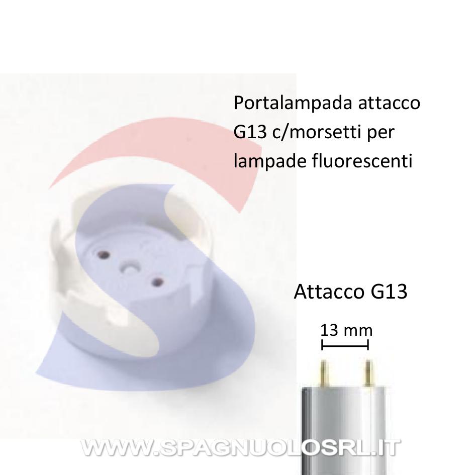 20 Portalampada T8 PATIKAL Per Tubi Fluorescenti E LED – Attacco G13 Con Fili – Non Shunted, Bianco