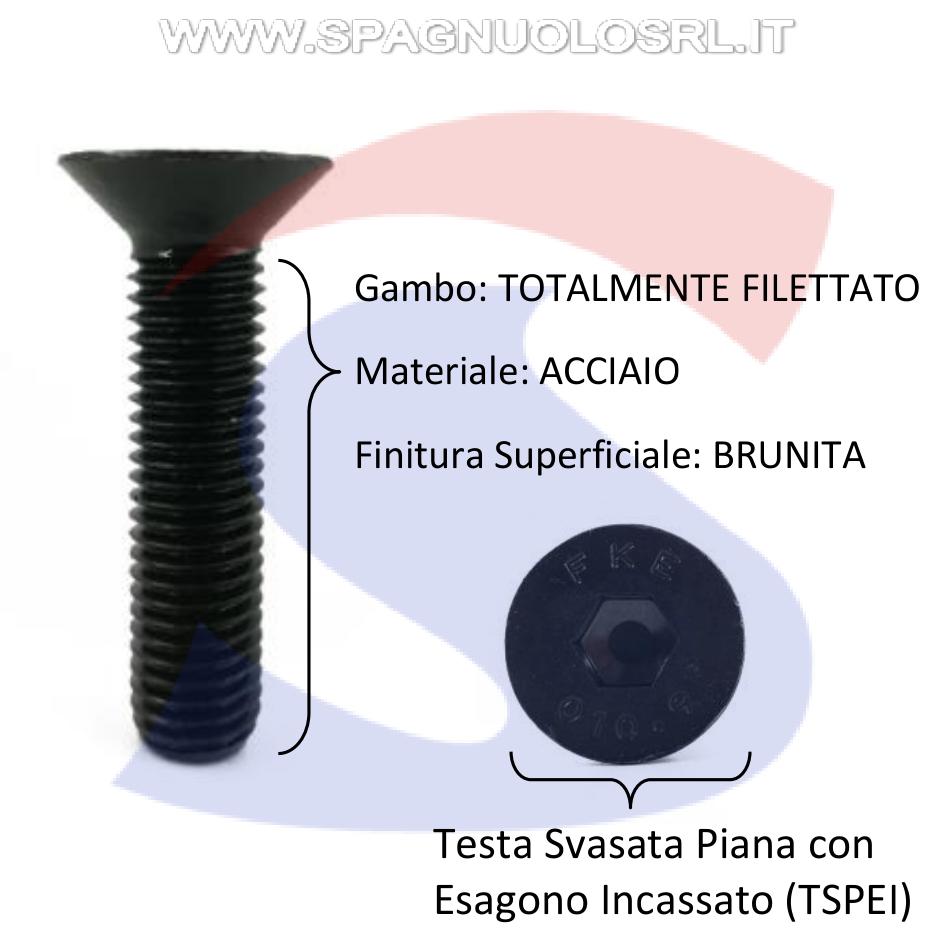 Vite TSPEI 10.9 Totalmente Filettata Brunita 10X20 mm - VITI VITTSPEIM10X20