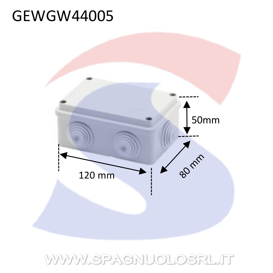 Cassetta di derivazione stagna 120x80X50 mm - GEWISS GW44005