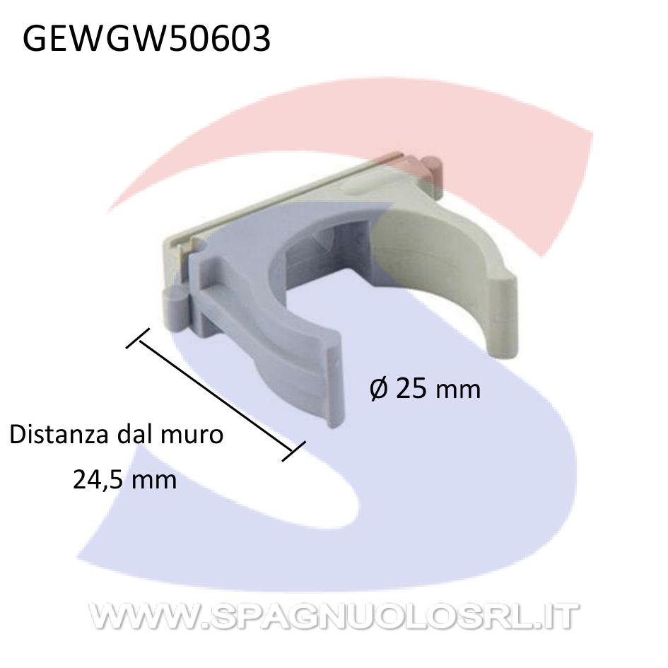 Supporto a scatto in polimero per tubo Ø 25 mm Grigio - GEWISS GW50603