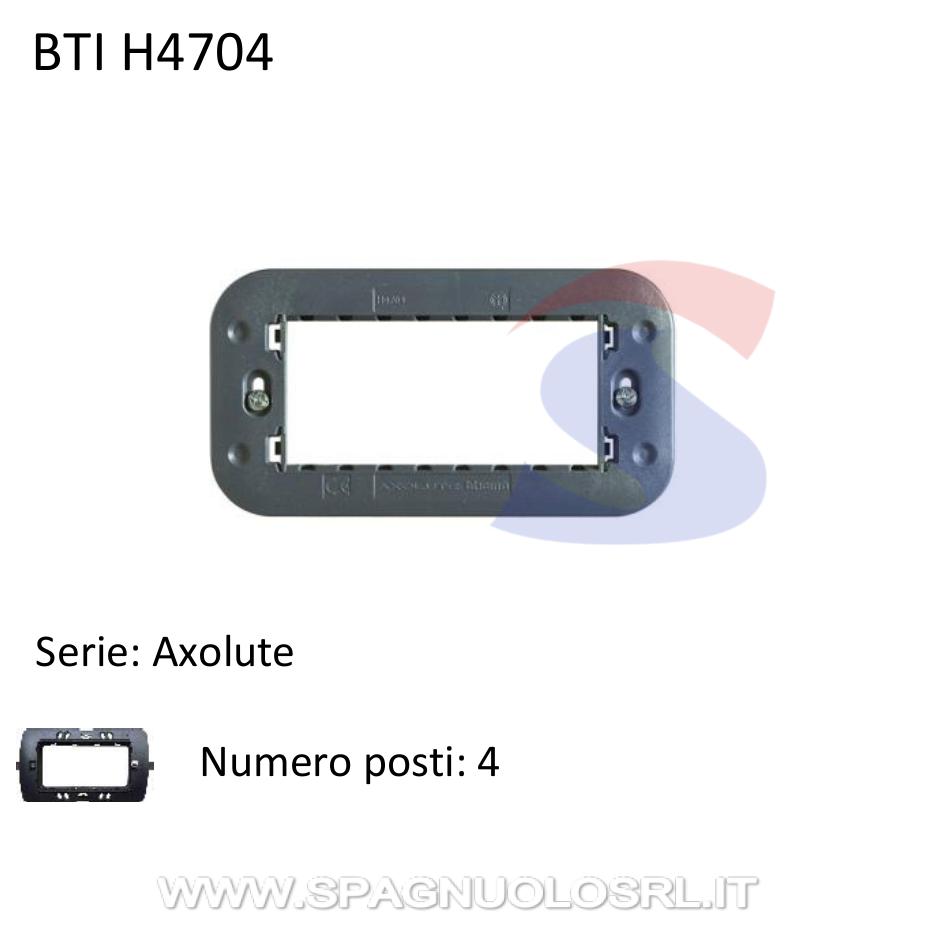 Supporto Bticino 4 moduli con viti serie "Axolute" - BTICINO H4704