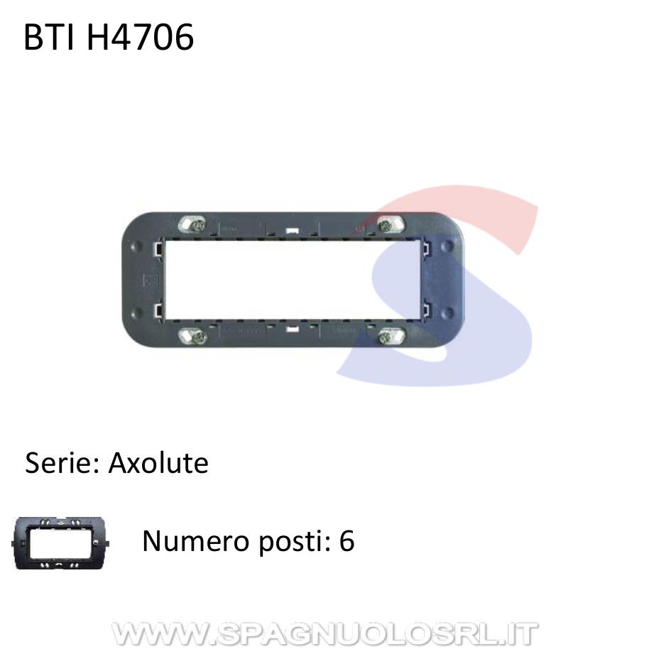Supporto Bticino 6 moduli con viti serie "Axolute" - BTICINO H4706
