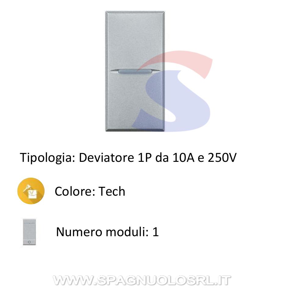 Deviatore assiale serie "AXOLUTE" 10 A, 250 V Tech - BTICINO HC4003N