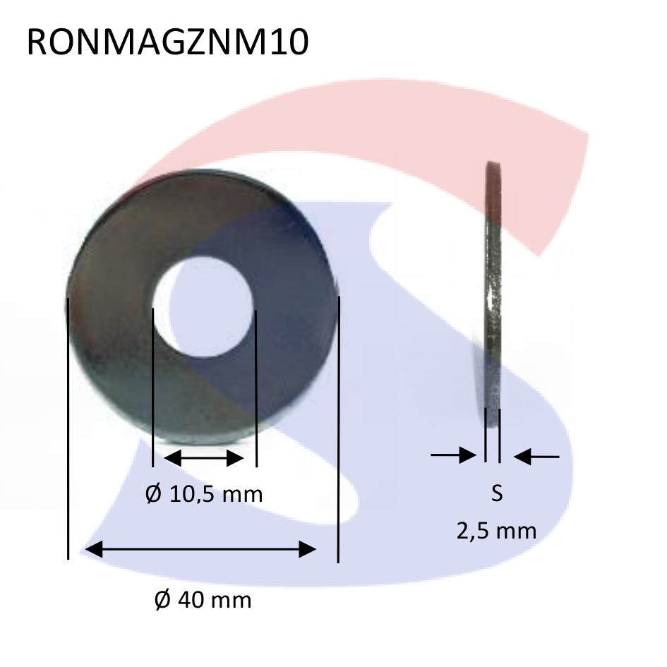 Rondella a Fascia Larga (Maggiorata) Zincata M10X40 - VITI RONMAGZNM10X40