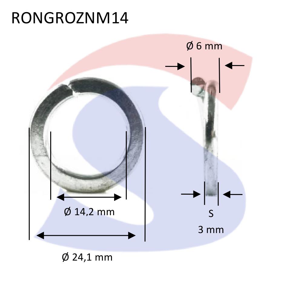 Rondella Elastica (Grower) Zincata M14 - VITI RONGROZNM14