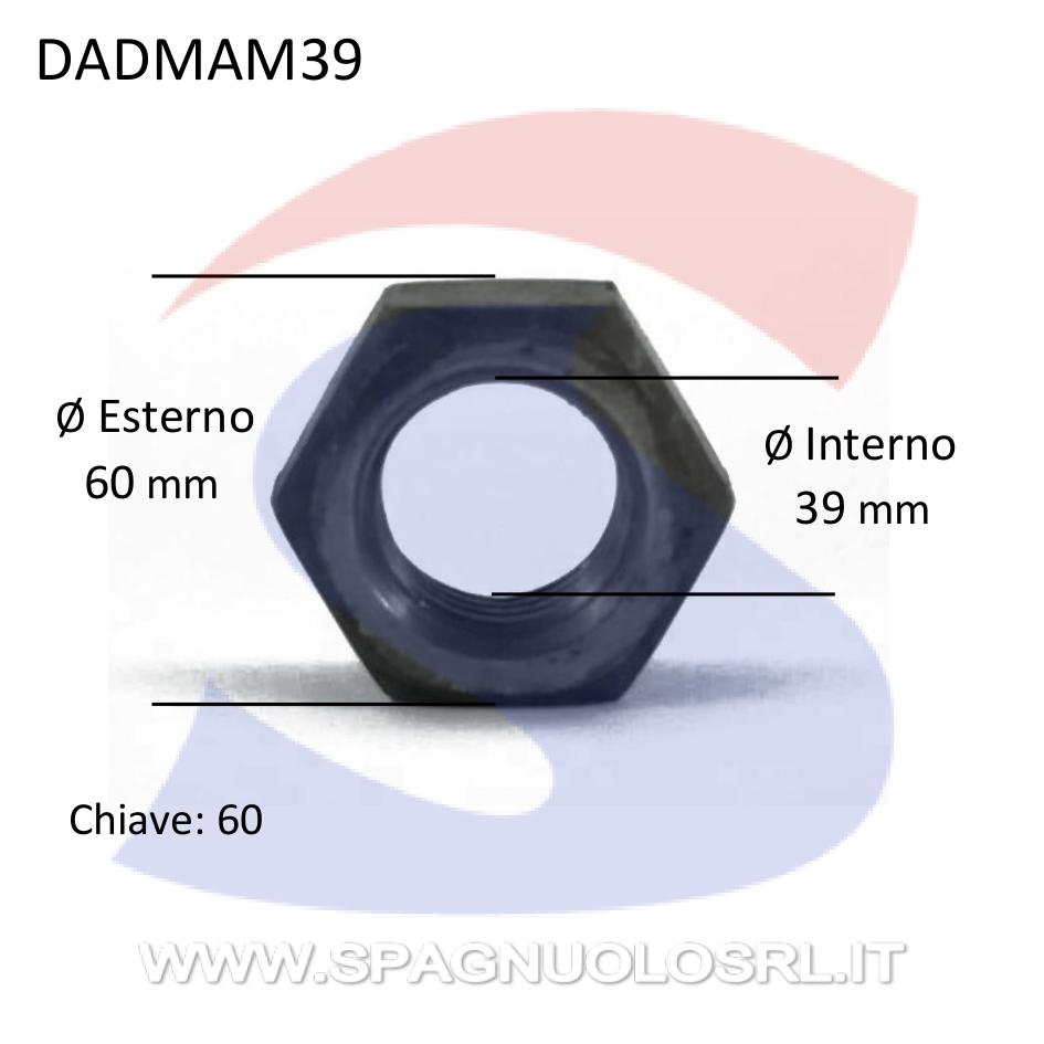 Dado Esagonale Medio Brunito Passo Grosso M39 - VITI DADMAM39