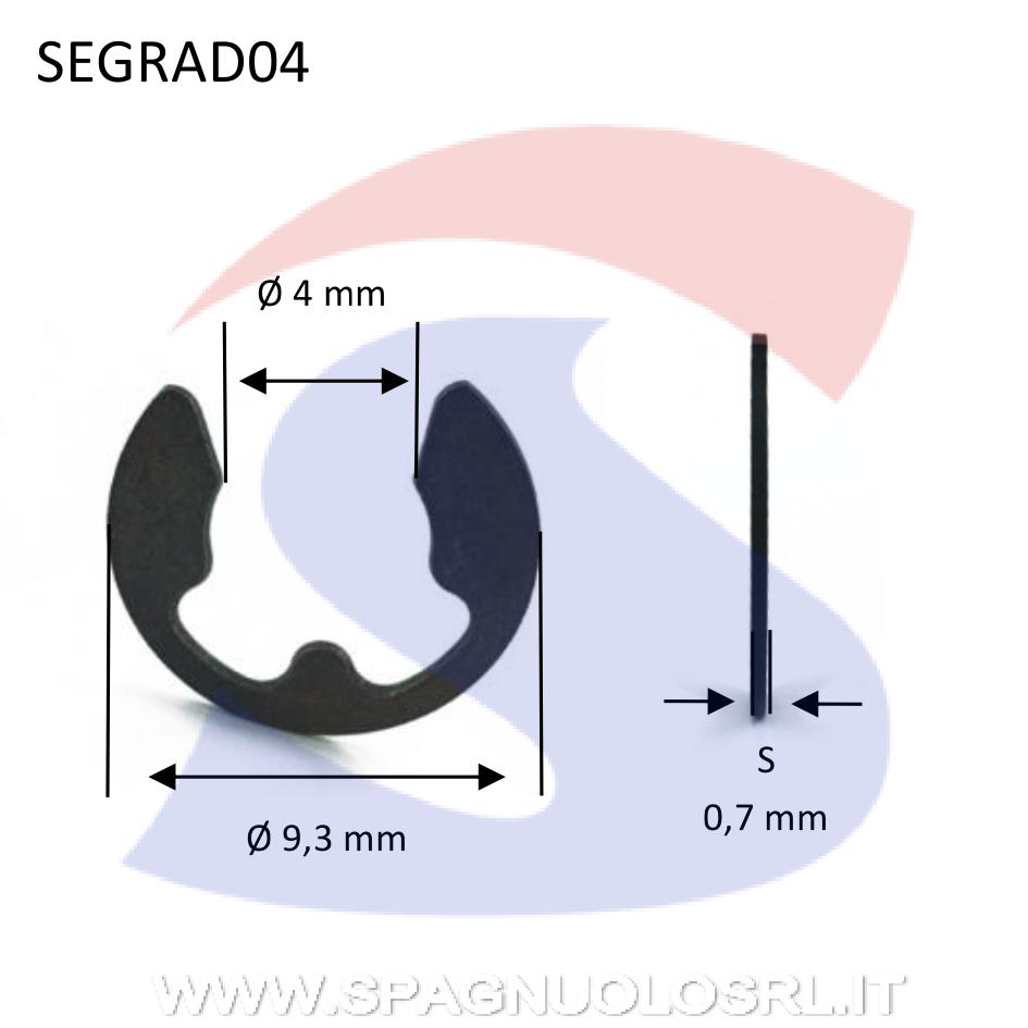 Anello Elastico Radiale Brunito M4 - VITI SEGRAD04