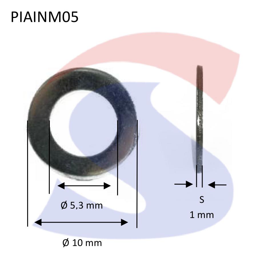 Rondella per Viti e dadi Esagonali (Piana) Inox M5 - VITI PIAINM05