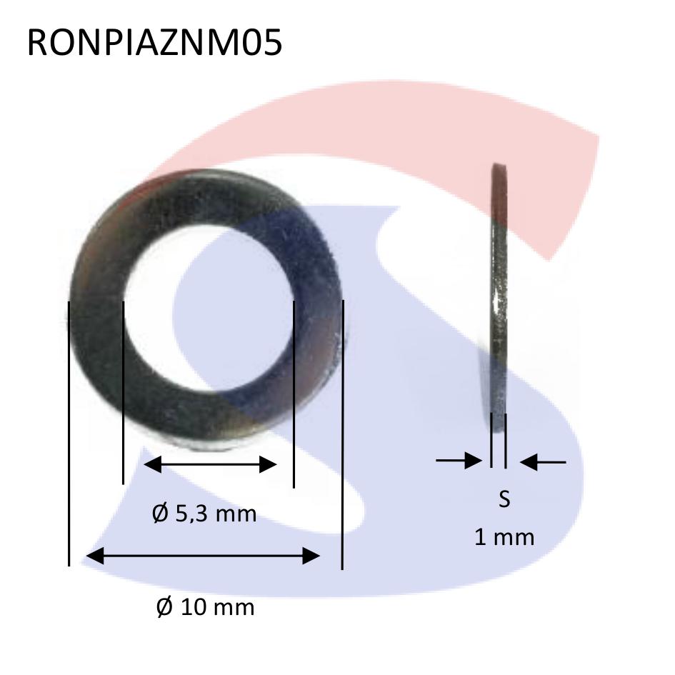 Rondella per Viti e dadi esagonali (Piana) Zincata M5 - VITI RONPIAZNM05