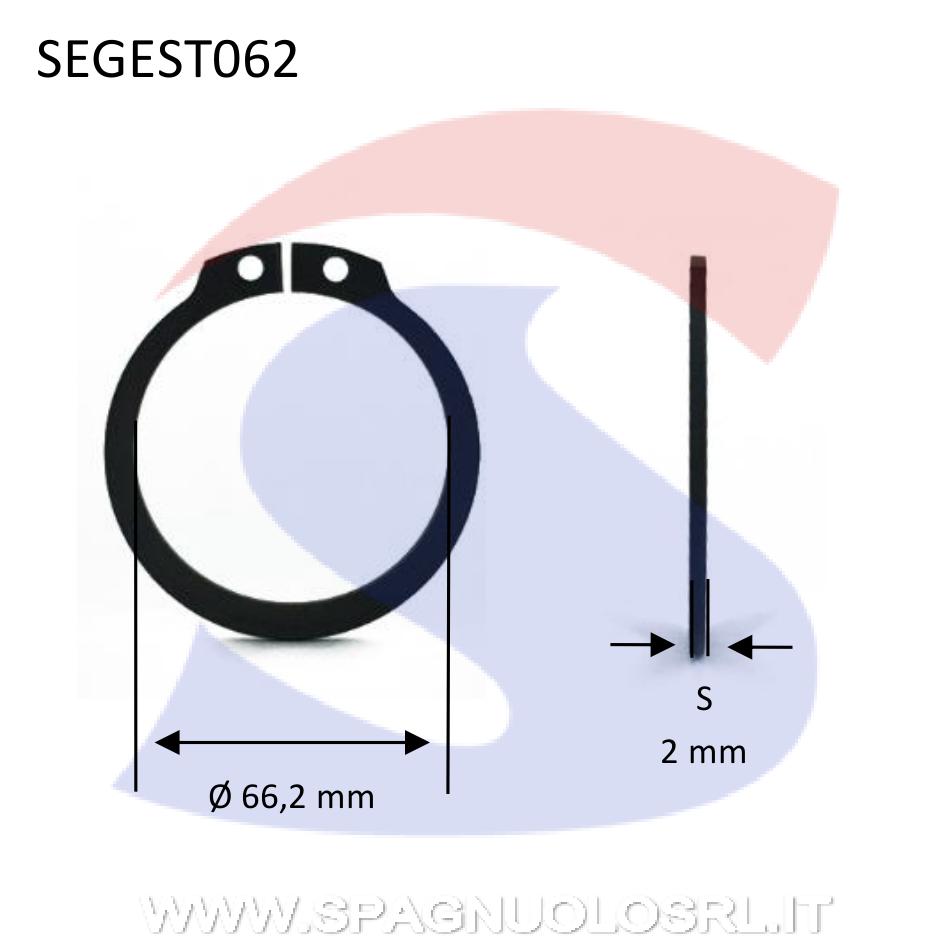 Anello Elastico di sicurezza per Albero (Seeger Esterno) M62 - VITI SEGEST062
