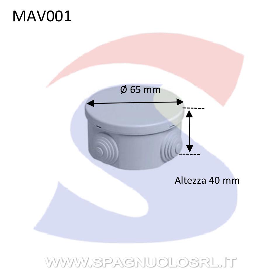 Cassetta di derivazione stagna 65x40 mm - MARLANVIL 001