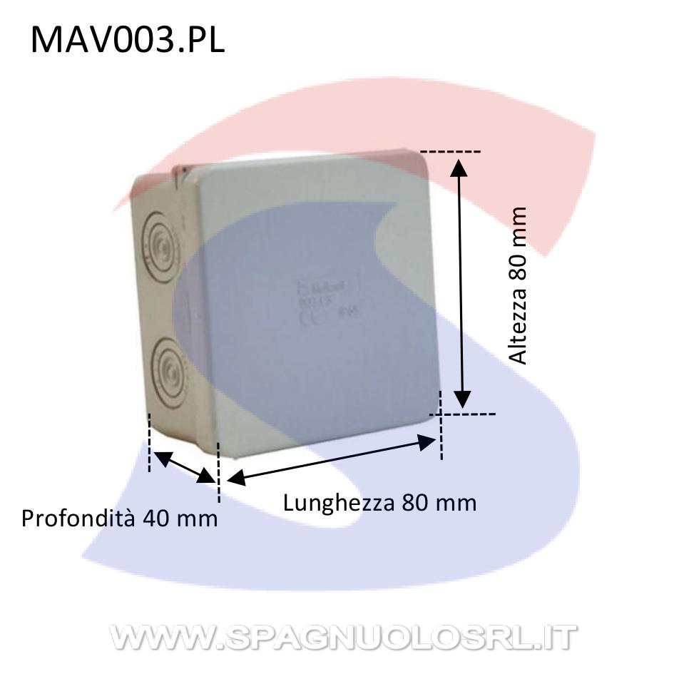 Scatola Di Derivazione Quadrata 80x80x46 Mm IP55 - Impermeabile Per Impianti Elettrici Esterni - Foto 2