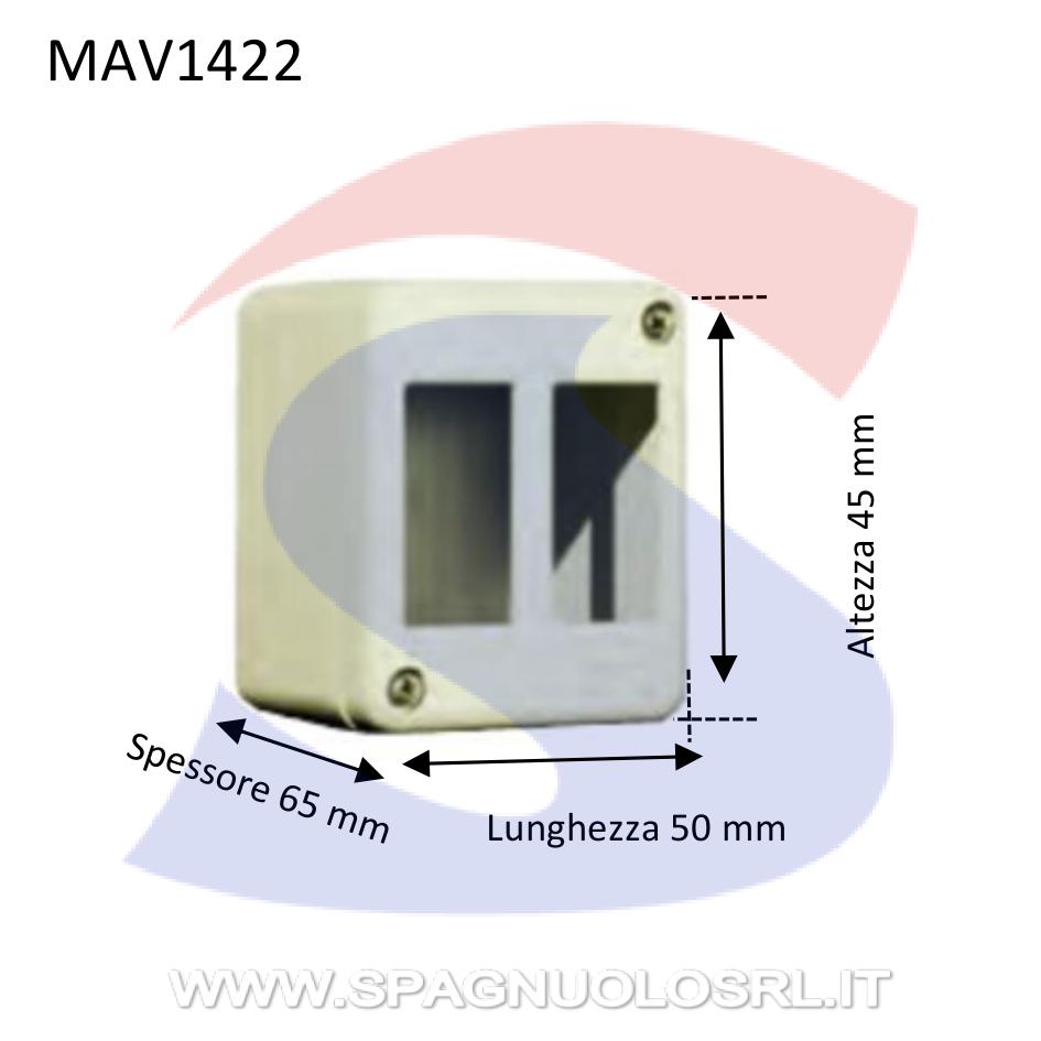 Cassetta portafrutti da esterno 50x45x65 mm 2 posti - MARLANVIL 1422