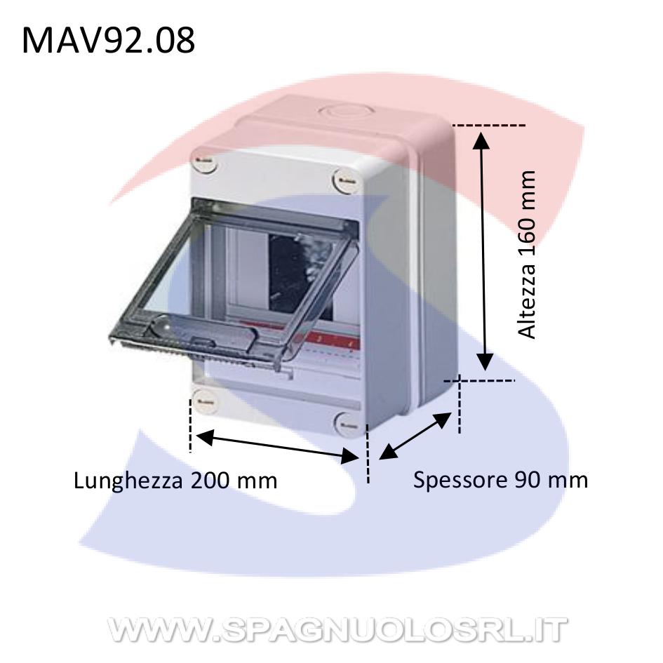 Centralino modulare da esterno 200X160x90 mm 4/8 moduli - MARLANVIL 92.08