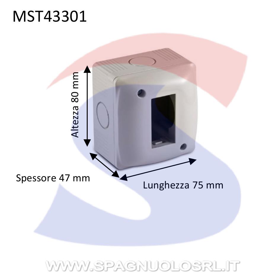 Cassetta portafrutti da esterno 75x80x47 mm 1 posto - MASTER 43301