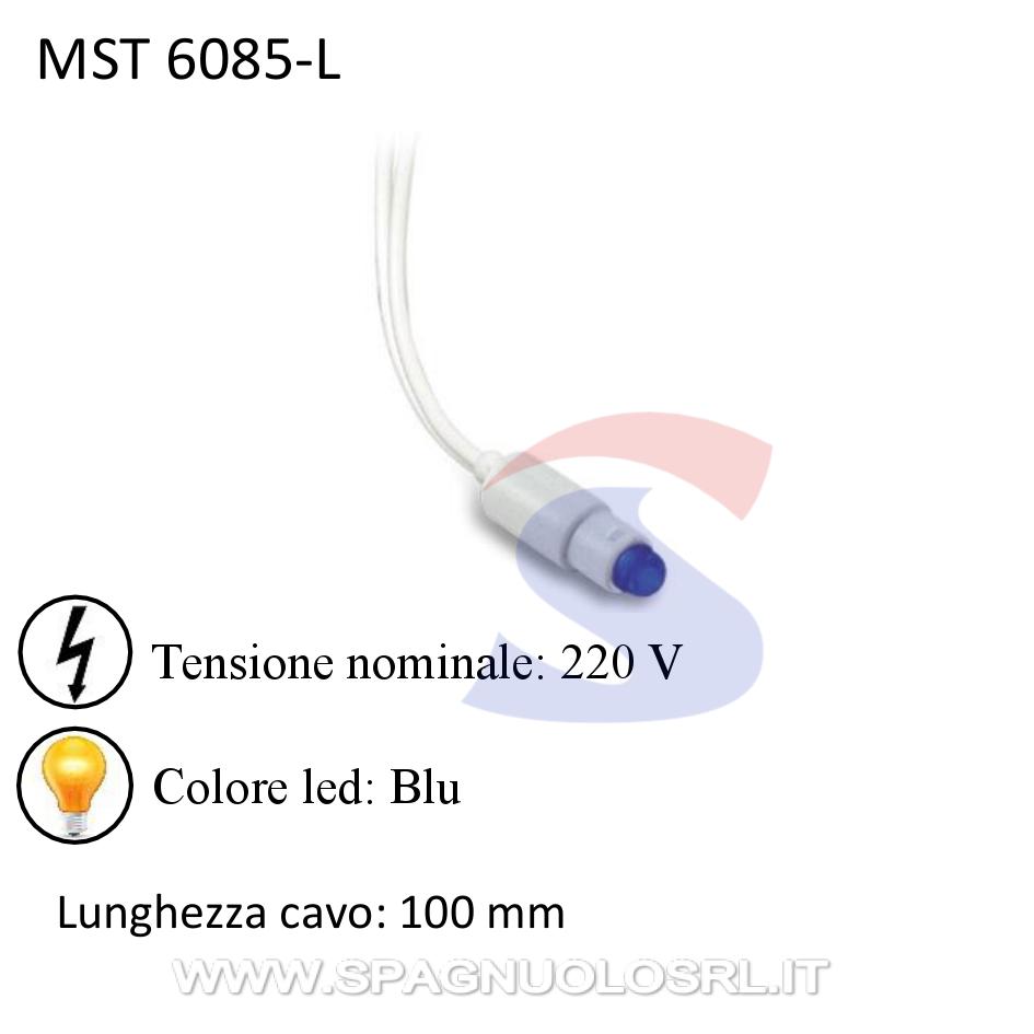 Lampada spia led 220 V color Blu - MASTER 6085-L - Spagnuolo S.R.L.