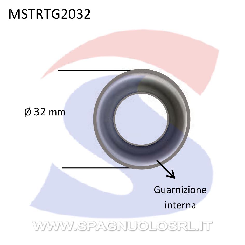 Raccordo Tubo-Guaina pari misura IP65 Ø 32mm Grigio RAL7035 - MASTER RTG2032