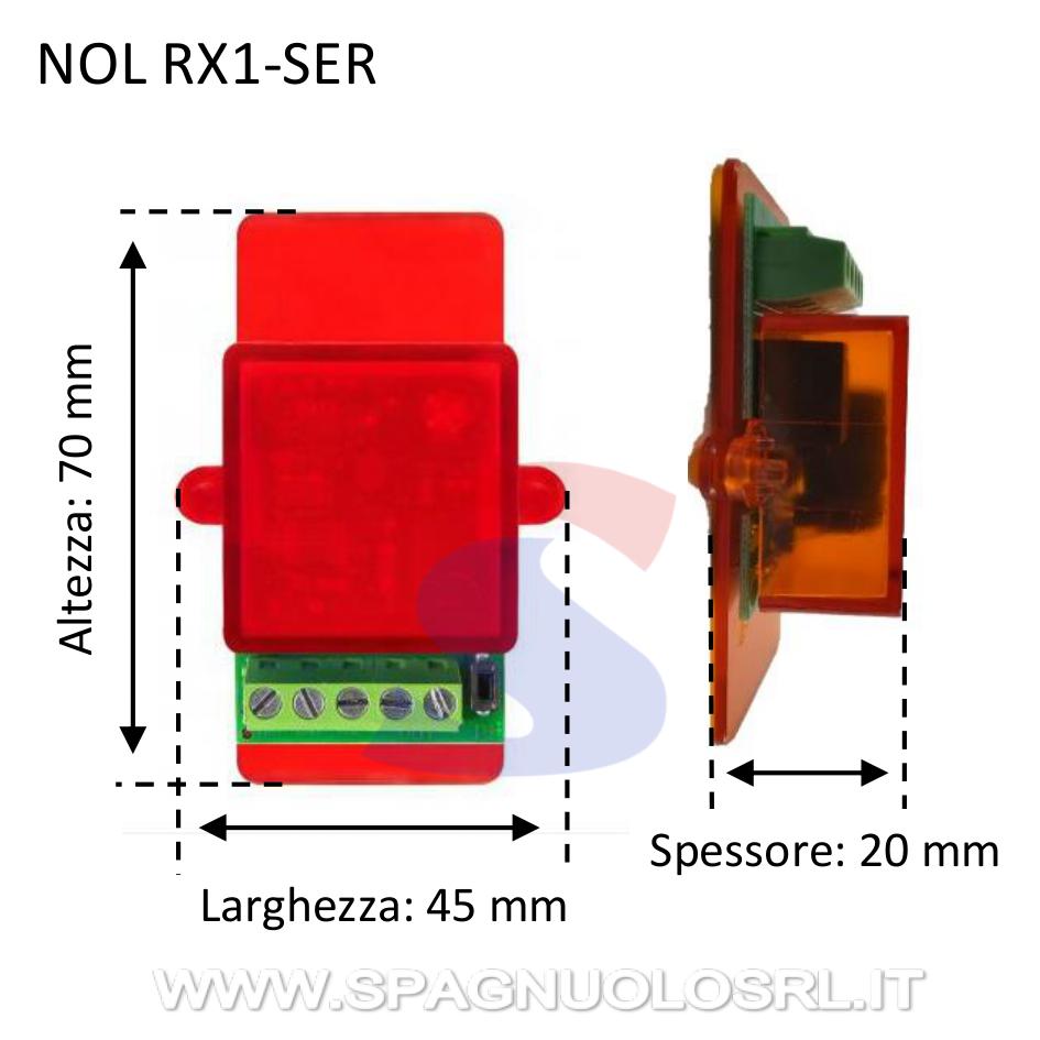 Mini ricevitore monocanale per comando di elettroserrature - NOLOGO RX1-SER