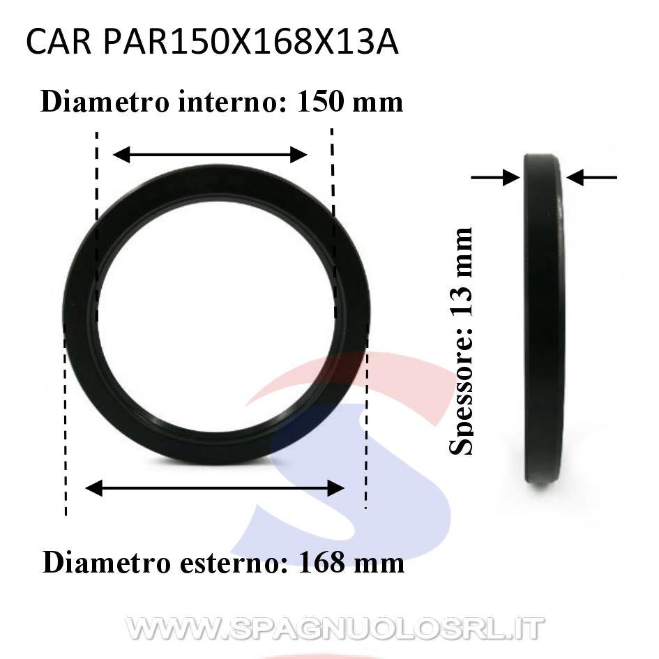 Paraolio con bordo semplice in NBR70 150 x 168 x 13 mm - CAR PAR150X168X13A