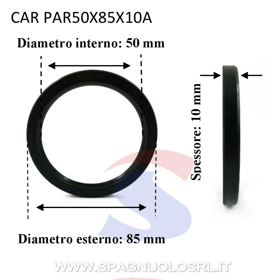 Paraolio con bordo semplice in NBR70 50 x 85 x 10 mm - CAR PAR50X85X10A