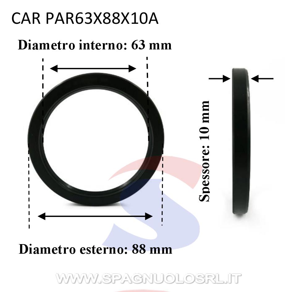 Paraolio con bordo semplice in NBR70 63 x 88 x 10 mm - CAR PAR63X88X10A