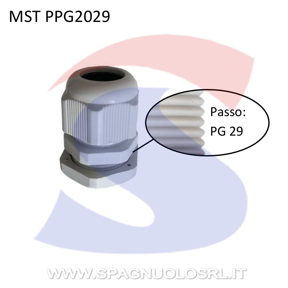 Pressacavo passo PG29 per cavo Ø 18 - 25 mm Grigio RAL7035 - MASTER PPG2029