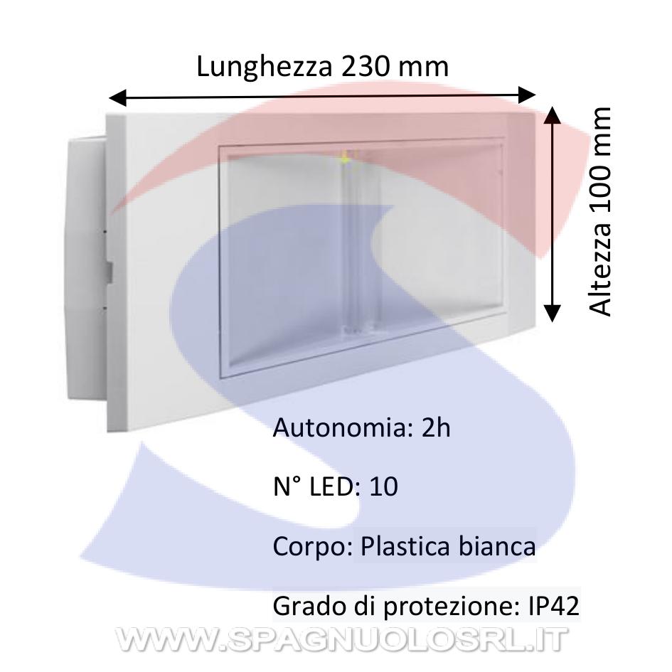 Lampada di emergenza Led 10 W Luce Fredda 6.000° - LINCE SI11N20EBR