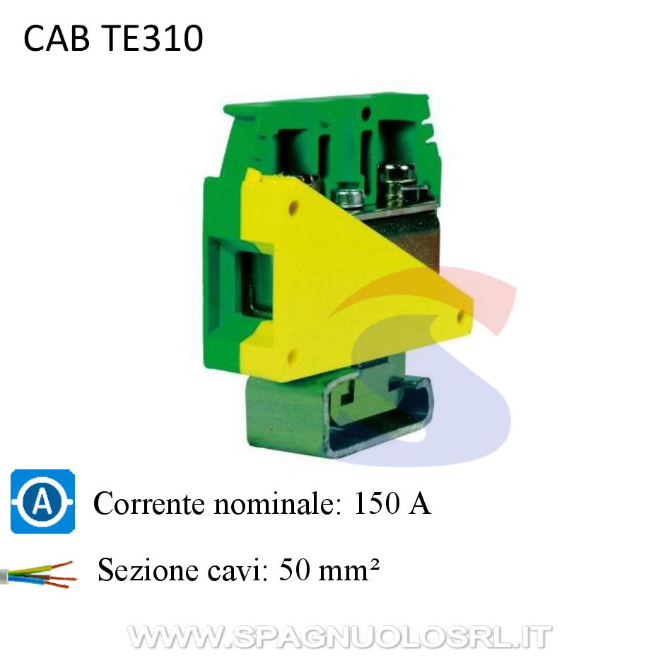 Morsetto modulare di terra 150 A sezione cavi 50 mm² - CABUR TE310
