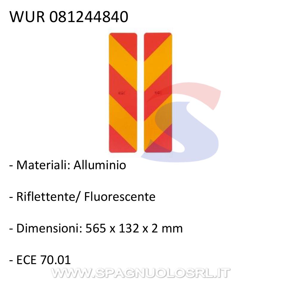 Kit 2 pannelli riflettenti/fluorescenti per camion/rimorchi - WURTH 081244840