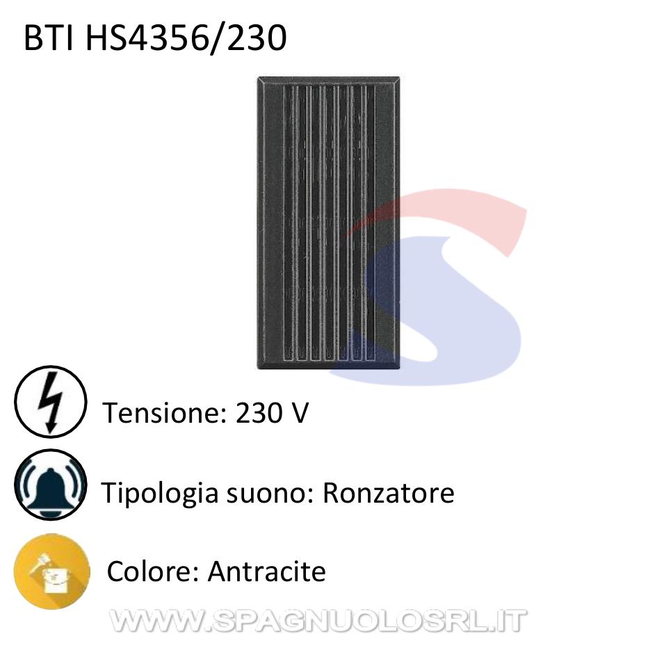 Ronzatore serie "Living International" 230 V, Antracite - BTICINO L4356/230